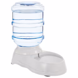 Amazon Basics Gravity Pet Water Dispenser for Cat Dog 1 Gallon Capacity Gray