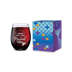 gSM Brands Stemless Wine glass for Mermaid gifts - Made of Unbreakable Tritan Plastic - 16 ounces