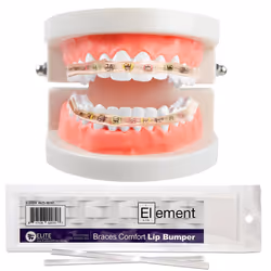 Comfort Cover Braces Guard/Lip and Mouth Protector - Snap on Cover Strip for Braces - Orthodontic/Dental Quality (Clear)