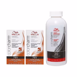 3.6oz ) 7WV Nutmet Wella Color Charm Permanent Haircolor - 7WV+ 7WV+Developer (Vol. 20