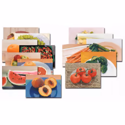 Fruits & Vegetables Real Life Learning Poster Set Set of 14