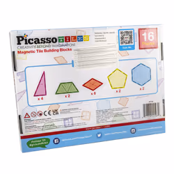 PicassoTiles 16pc Magnetic Tiles set
