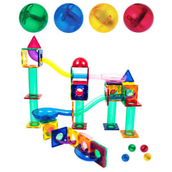 PicassoTiles 70 PCs Marble Run Maze Race Track Magnetic Tiles Magnet B