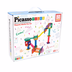 PicassoTiles 50pc Marble run set, Building set, 3 yr(s), Plastic, 50 pc(s), 1.25 kg