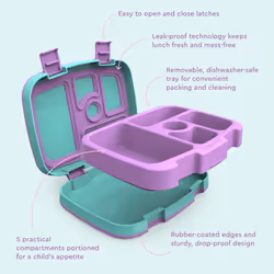 Bentgo Kids Prints Leak-Proof  5-Compartment Bento-Style Kids Lunch Bo