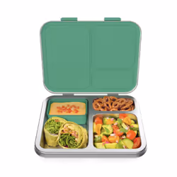 Bentgo? Kids Stainless Steel Leak-Resistant Lunch Box - Bento-Style Redesigned in 2022 w/Upgraded Latches 3 Compartments & ...