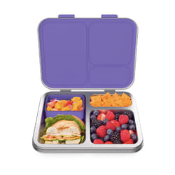 Bentgo Kids Stainless Steel Leak-Resistant Lunch Box - Bento-Style Redesigned in 2022 w/Upgraded Latches  3 Compartments  & Extra Container - Eco-Frie