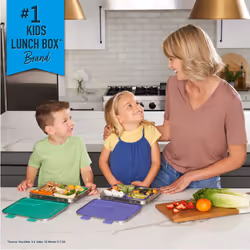 Bentgo Kids Stainless Steel Leak-Resistant Lunch Box - Bento-Style Redesigned in 2022 w/Upgraded Latches  3 Compartments  & Extra Container - Eco-Frie