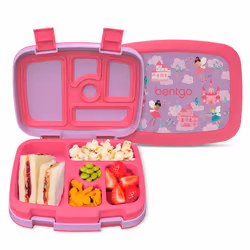 Bentgo Kids Prints Leak-Proof 5-Compartment Bento-Style Kids Lunch Box - Ideal Portion Sizes for Ages 3 to 7 - BPA-Free Dis ...