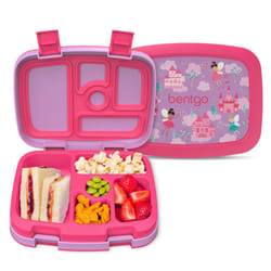 Bentgo Kids Prints Leak-Proof  5-Compartment Bento-Style Kids Lunch Box - Ideal Portion Sizes for Ages 3 to 7 - BPA-Free  Dishwasher Safe  Food-Safe M