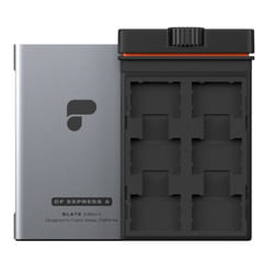 PolarPro Slate II memory card case 18 cards Aluminium, Thermoplastic elastomer (TPE) Grey