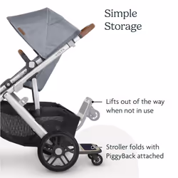 UPPAbaby PiggyBack Ride-Along Board for Vista and Vista V2 Strollers / Quick Attachment for Children to Stand + Stroll / 55 lbs. Weight Capacity