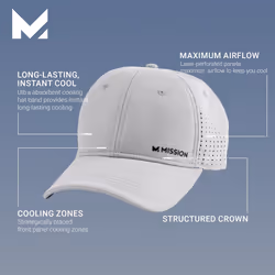 COOL PERFM HAT POLY GRY (Pack of 1)