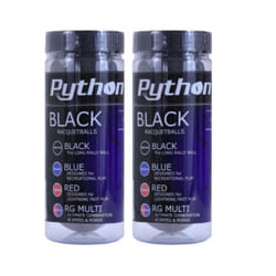 Python 3 Ball Can Black Racquetballs (Long Rally Ball!) (2-Packs/Cans