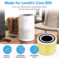 LEVOIT Core 300 Air Purifier Pet Allergy Replacement Filter  3in1 Filter  Efficiency Activated Carbon  Core300RFPA  1 Pack