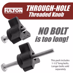 Fulton 1/4 inch x 20 tpi T-Track/T-Slot Through-Hole Knobs Bolts and Washers Accessory Replacement Parts (10 Pack)