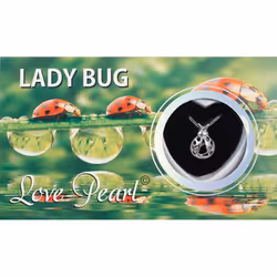 Puka Creations Love Pearl Lady Bug, Necklace, Silver, Metal, 1 pc(s), Box