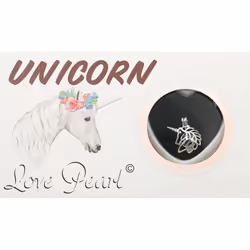 Puka Creations Love Pearl Unicorn, Necklace, Silver, Metal, 1 pc(s), Box