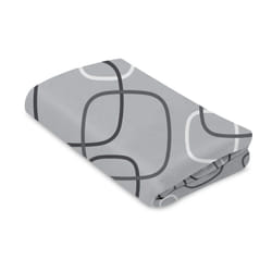 4moms breeze Bassinet Sheets  For Baby Bassinets and Furniture  Waterproof  Machine Washable  Soft  Plush Fabric  Silver/White  1 Count (Pack of 1)