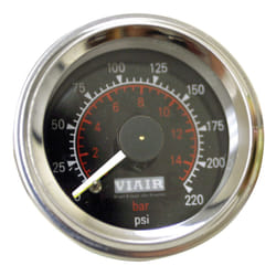 2"" Dual Needle Gauge (Black Face  Illuminated  220 PSI)