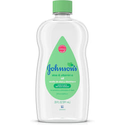 Johnson's Baby Oil With Aloe Vera & Vitamin E For Dry Skin - 20Fl.Oz