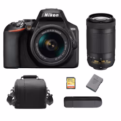 NIKON D3500 KIT 18-55mmVR+70-300mmVR+32G card+Bag+EN-EL14A+Card Reader