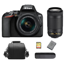 NIKON D3500 KIT 18-55mmVR+70-300mmVR+32G card+Bag+EN-EL14A+Card Reader
