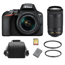 NIKON D3500 KIT 18-55mm VR+70-300MM VR+32G card+Bag+EN-EL14A+Protector