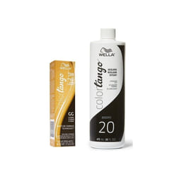 16oz ) Wella Color tango GG Citrine Permanent Haircolor - GG + Developer (Vol. 20