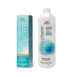 ) Wella Color Charm 3N Dark Natural Brown Demi-Permanent Haircolor - 3N + Activating Lotion (15.4oz