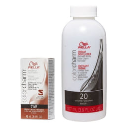 3.6oz) 5WR Allspice Wella Color Charm Permanent Haircolor - 5WR + Developer (Vol. 20