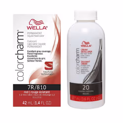 3.6oz) 7R Red Wella Color Charm Permanent Haircolor - 7R + Developer (Vol. 20