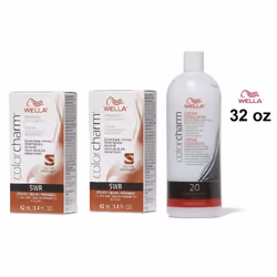 32oz) 5WR Allspice Wella Color Charm Permanent Haircolor - 5WR+ 5WR+Developer (Vol. 20