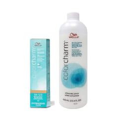 ) Wella Color Charm 5N Light Natural Brown Demi â Permanent Haircolor - 5N + Activating Lotion (15.4oz