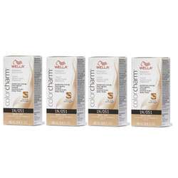 Wella Color Charm Permanent Liquid Haircolor - 1N â pack of 4