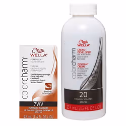 3.6oz) 7WV Nutmet Wella Color Charm Permanent Haircolor - 7WV + Developer (Vol. 20