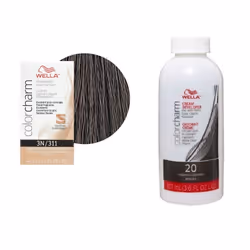 3.6oz ) Wella Color Charm Permanent Liquid Haircolor - 3N + Developer (Vol. 20