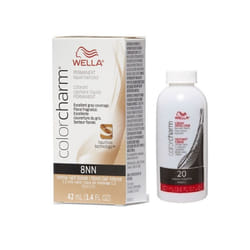 3.6oz ) Wella Color Charm Permanent Liquid Haircolor - 8NN + Developer (Vol. 20