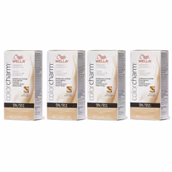 Wella Color Charm Permanent Liquid Haircolor - 9N â pack of 4