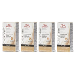 Wella Color Charm Permanent Liquid Haircolor - 2N â pack of 4