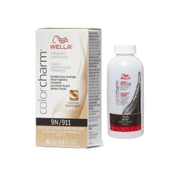 3.6oz ) Wella Color Charm Permanent Liquid Haircolor - 9N + Developer (Vol. 20