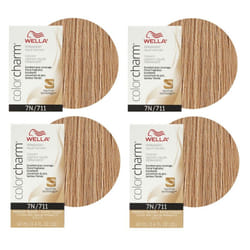 Wella Color Charm Permanent Liquid Haircolor - 7N â pack of 4