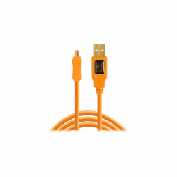 Tether Tools TetherPro USB 2.0ÃÂ A/Mini-B 8ÃÂ Pin USB Cable 15 inches ORG [TET-CU8015-ORG]