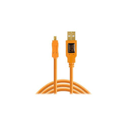 Tether Tools TetherPro USB 2.0ÃÂ A/Mini-B 8ÃÂ Pin USB Cable 15 inches ORG [TET-CU8015-ORG]