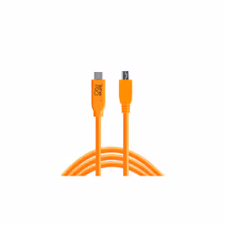 Tether Tools CUC2515-ORG, 4.6 m, USB C, Micro-USB B, USB 2.0, 0.48 Gbit/s, Orange