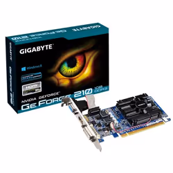 GIGABYTE GV-N210D3-1GI (rev. 6.0), GeForce 210, 1 GB, GDDR3, 64 bit, 2560 x 1600 pixels, PCI Express 2.0