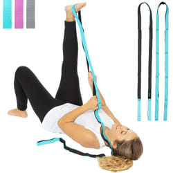 Vive Stretch Strap - Leg Stretch Band to Improve Flexibility - Stretching Out Yoga Strap - Exercise and Physical Therapy Belt for Rehab  Pilates  Danc