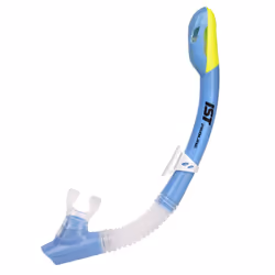 IST Kids Dry Top Snorkel Youth/Junior Size Scuba Diving & Snorkeling Gear Hypoallergenic (Blue/Yellow)