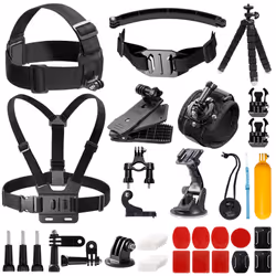42 in 1 Action Camera Accessory Kit, Compatible with GoPro Hero10/Hero9/Hero8/Hero7/GoPro Max/Insta360/DJI Osmo Action/AKASO/ ...