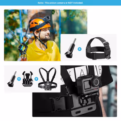 42 in 1 Action Camera Accessory Kit, Compatible with GoPro Hero10/Hero9/Hero8/Hero7/GoPro Max/Insta360/DJI Osmo Action/AKASO/Apexcam